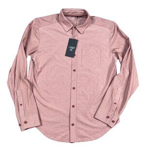 NWT VRST Mens Deep Clay Heather Chambray Button Down Shirt Sz Small